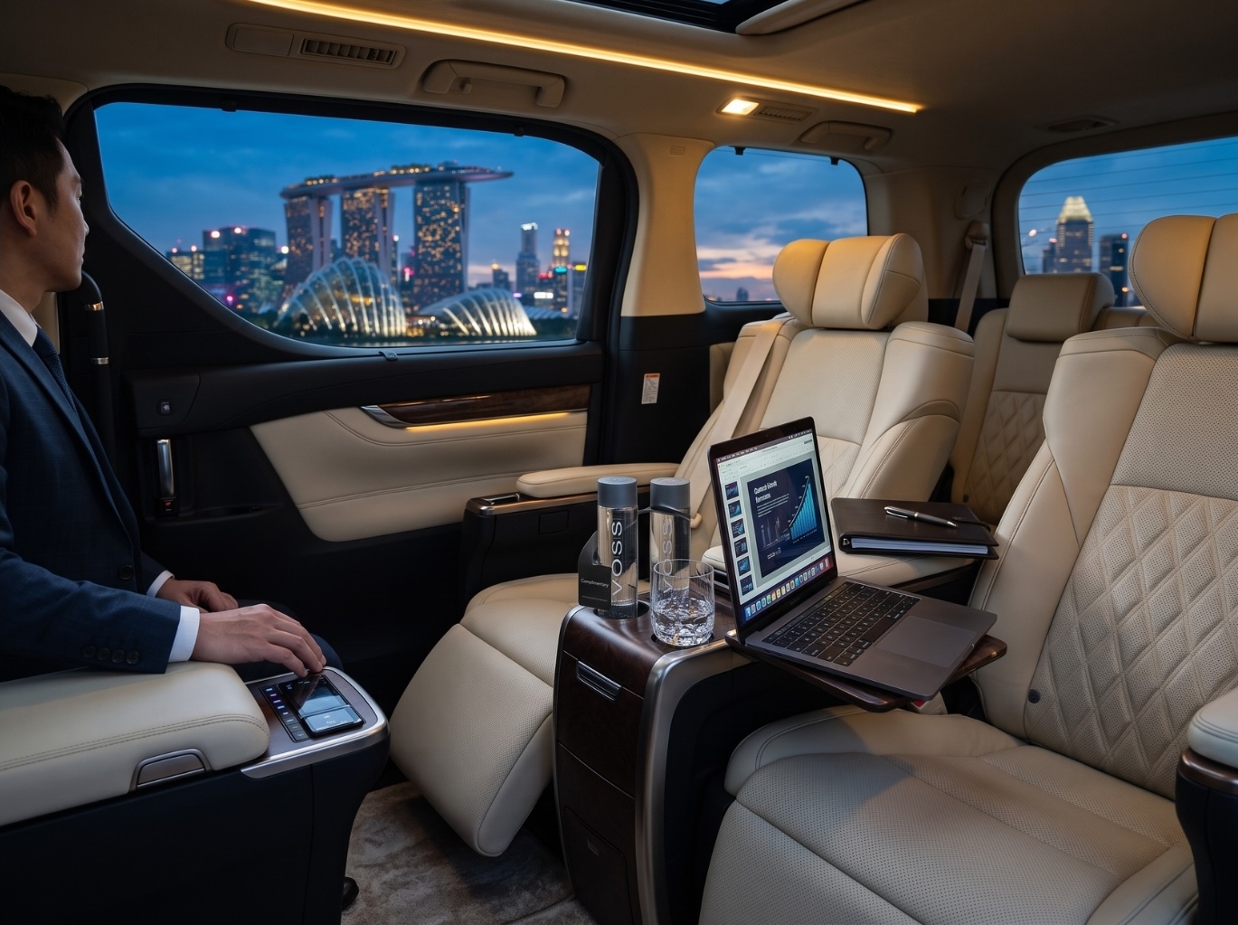 Corporate Chauffeur Service Alphard Interior